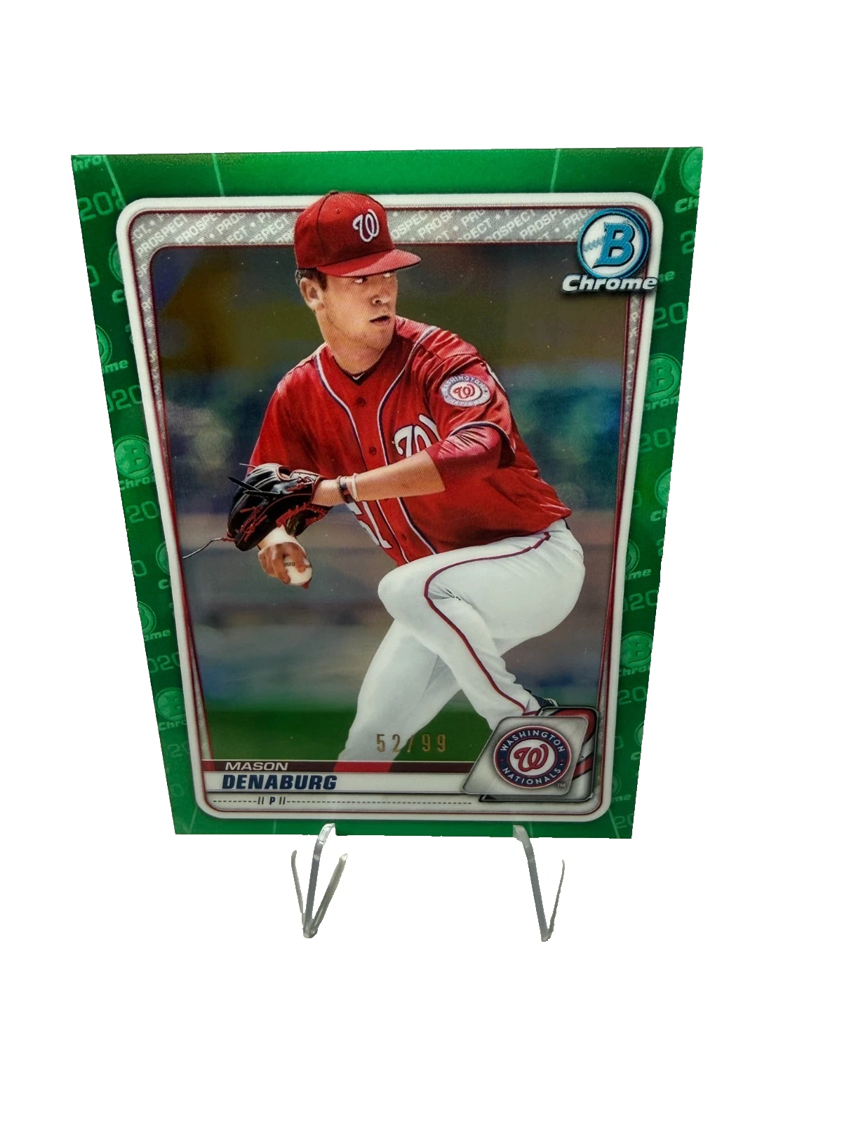 Mason Denaburg 2020 Bowman Chrome Prospects Green Refractor /99 #BCP-217