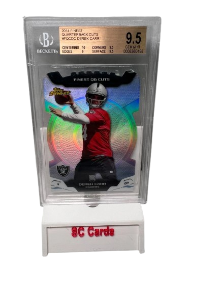 Derek Carr 2014 Topps Finest Quarterback Cuts RC #FQC-DC BGS 9.5 Raiders