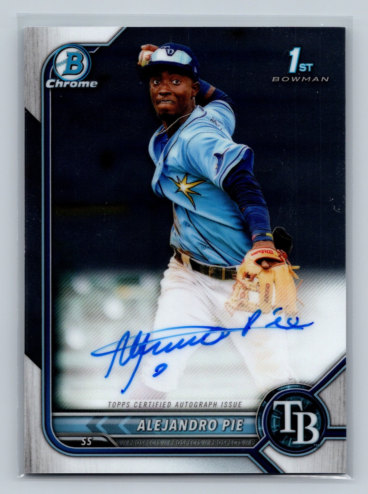 Alejandro Pie 2022 Bowman Chrome 1st Auto #CPA-AP Rays
