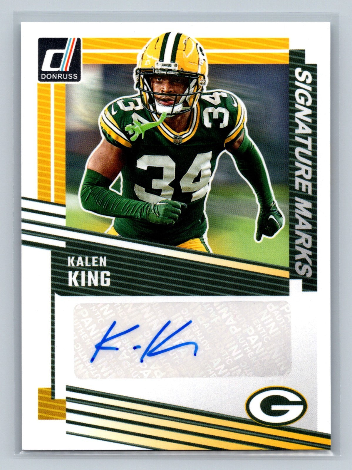 Kalen King 2025 Panini Donruss Signature Marks Auto #SM-KKG Packers