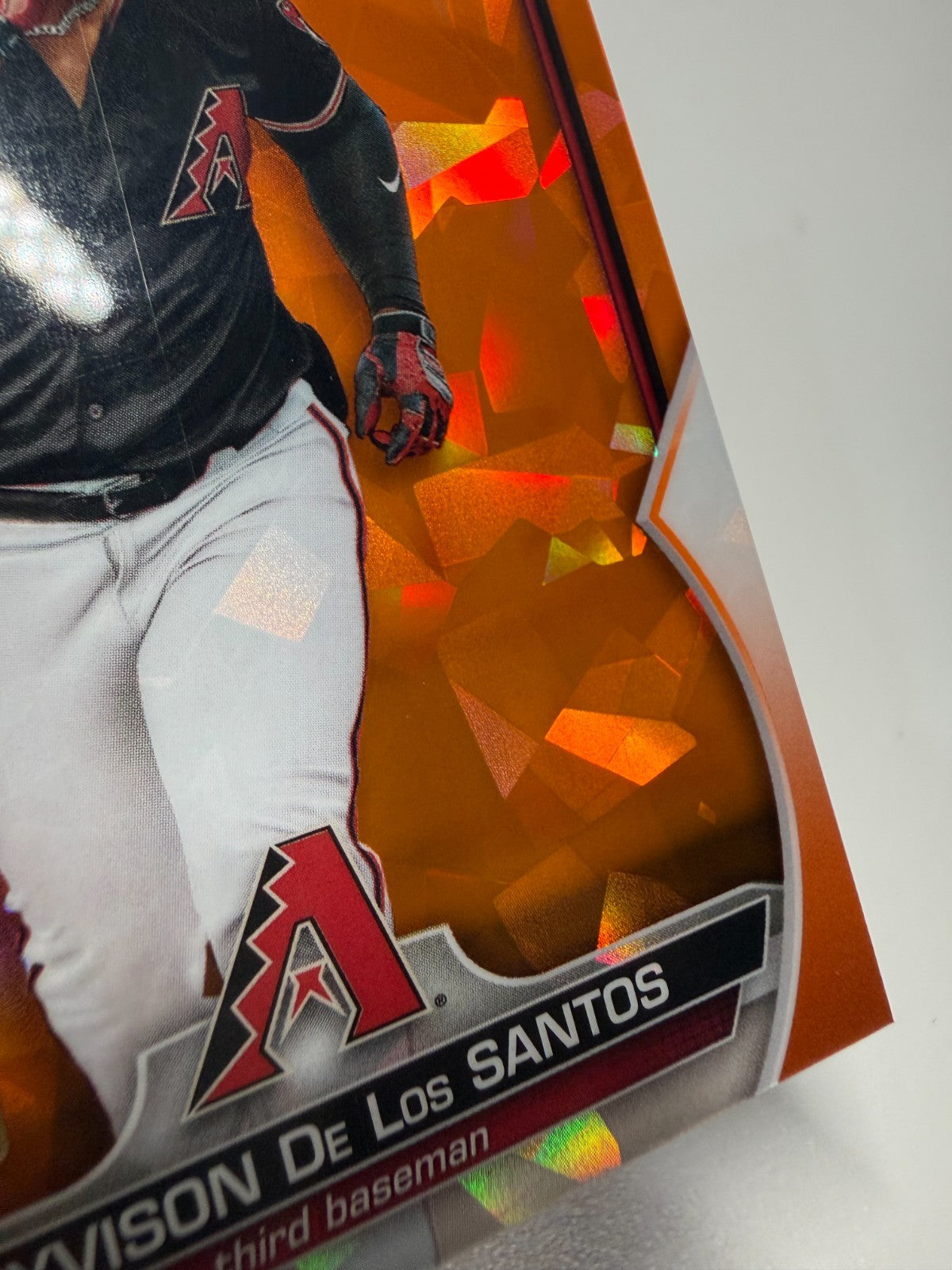 Deyvison De Los Santos 2023 Bowman Chrome 1st Sapphire Orange Refractor /50