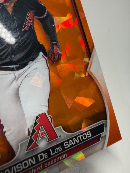 Deyvison De Los Santos 2023 Bowman Chrome 1st Sapphire Orange Refractor /50