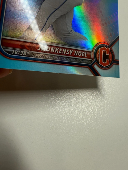 Jhonkensy Noel 2022 Bowman Draft Chrome Sky Blue Refractor #BDC-60 Guardians