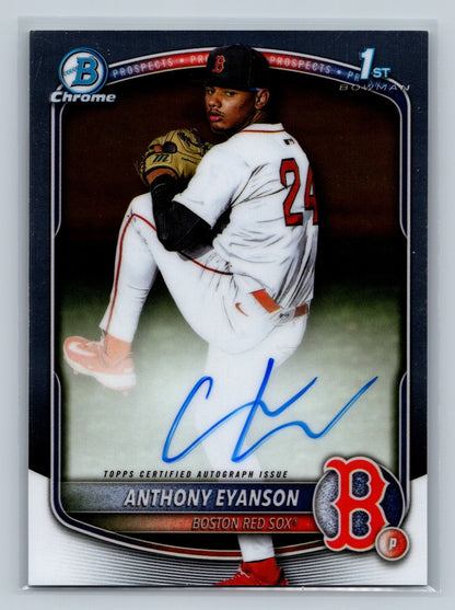 Anthony Eyanson 2025 Bowman Draft Chrome 1st Auto #CPA-AE Red Sox