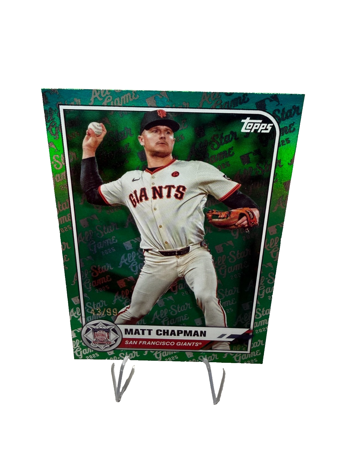 Matt Chapman 2025 Topps All Star Game Green Foil /99 #29 Giants