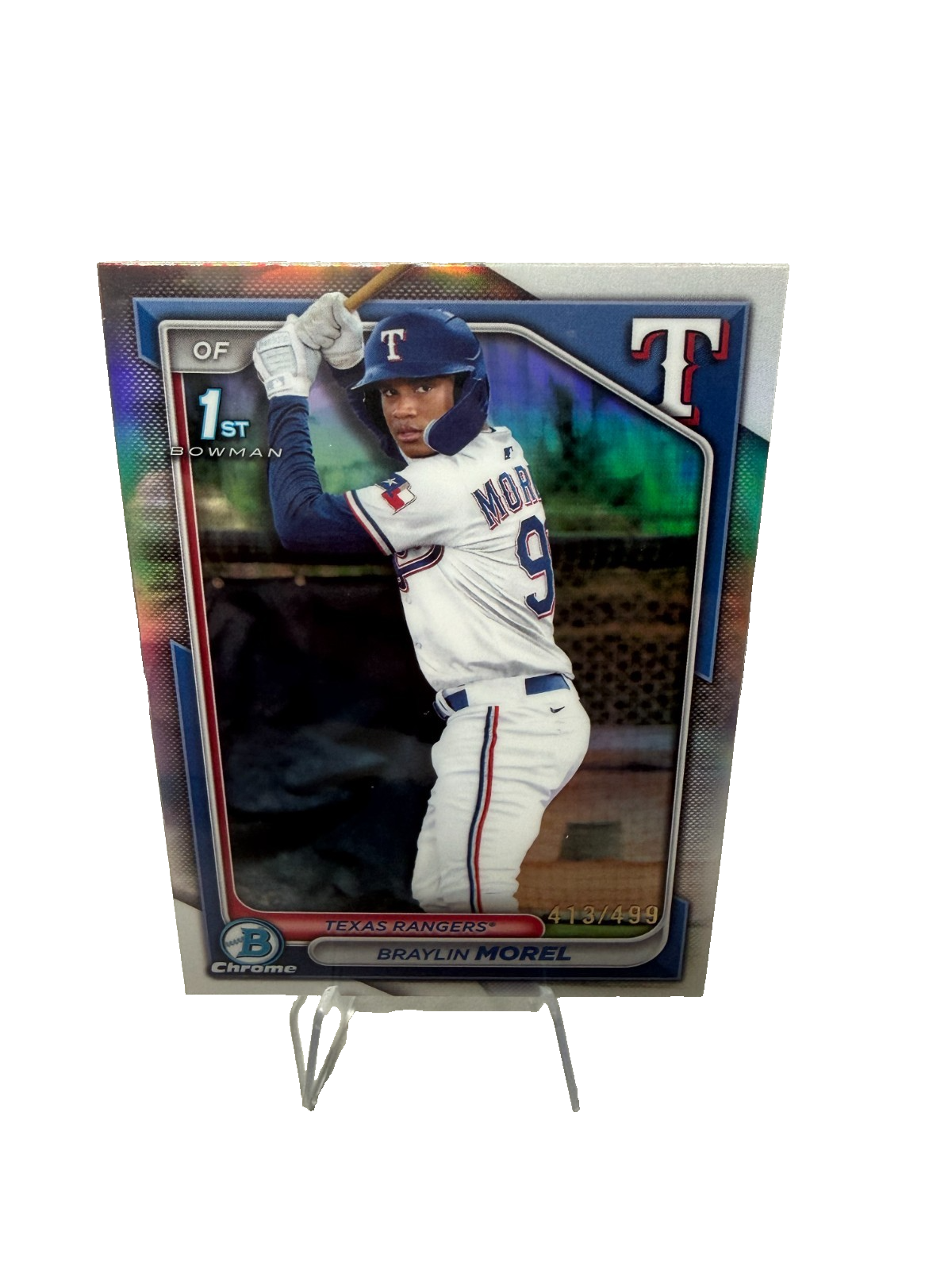 Braylin Morel 2024 Bowman Chrome 1st Refractor /499 #BCP-192 Rangers