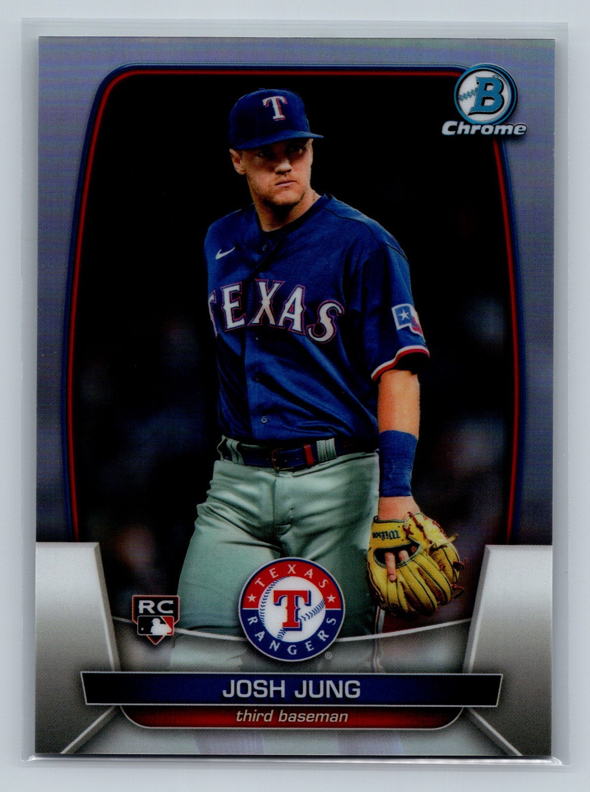 Josh Jung 2023 Bowman Chrome Refractor RC /499 #21 Rangers