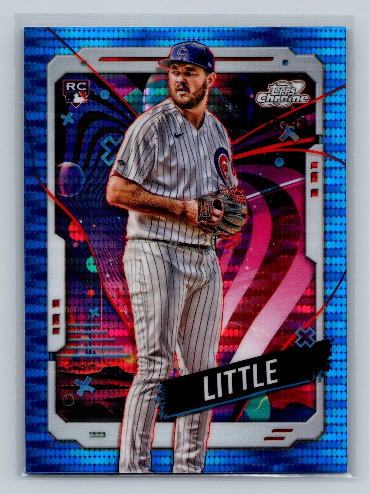 Luke Little 2024 Topps Cosmic Chrome Blue Moon Refractor RC /99 #114 Cubs