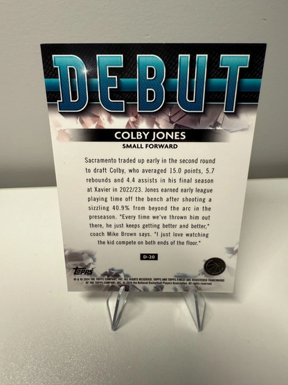 Colby Jones 2024 Topps Finest Gold Debut Refractor RC /50 #D-20