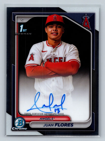Juan Flores 2024 Bowman Chrome 1st Auto #CPA-JF Angels