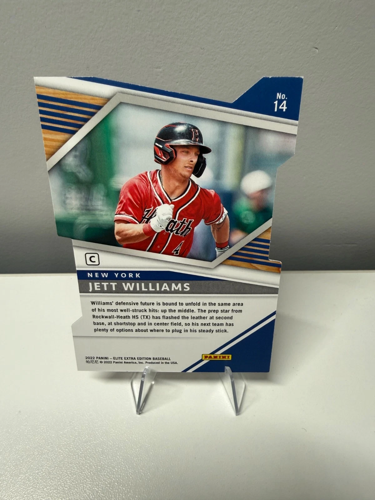 Jett Williams 2022 Panini Elite Extra Edition Prime Numbers C Die-Cut /172 #14