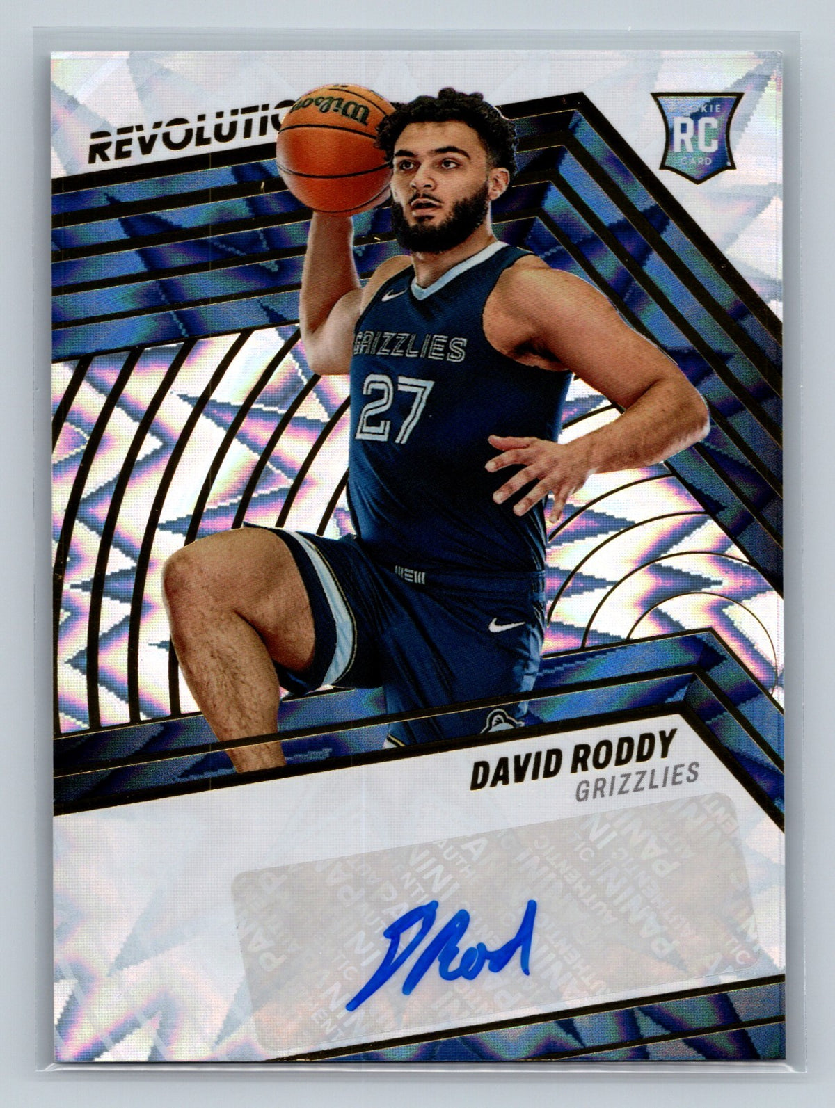 David Roddy 2022-23 Panini Revolution Fraktal Auto RC /100 #RA-DRD Grizzlies