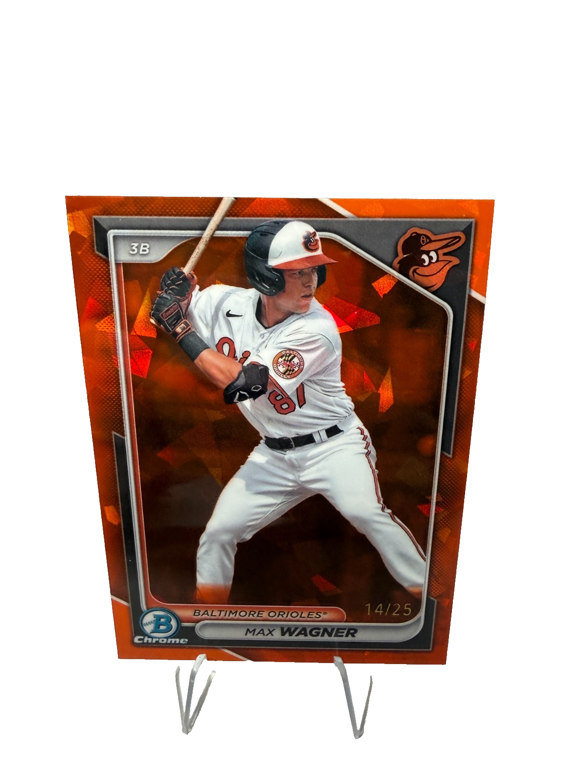 Max Wagner 2024 Bowman Chrome Prospect Sapphire Orange Refractor /25 #BCP-18