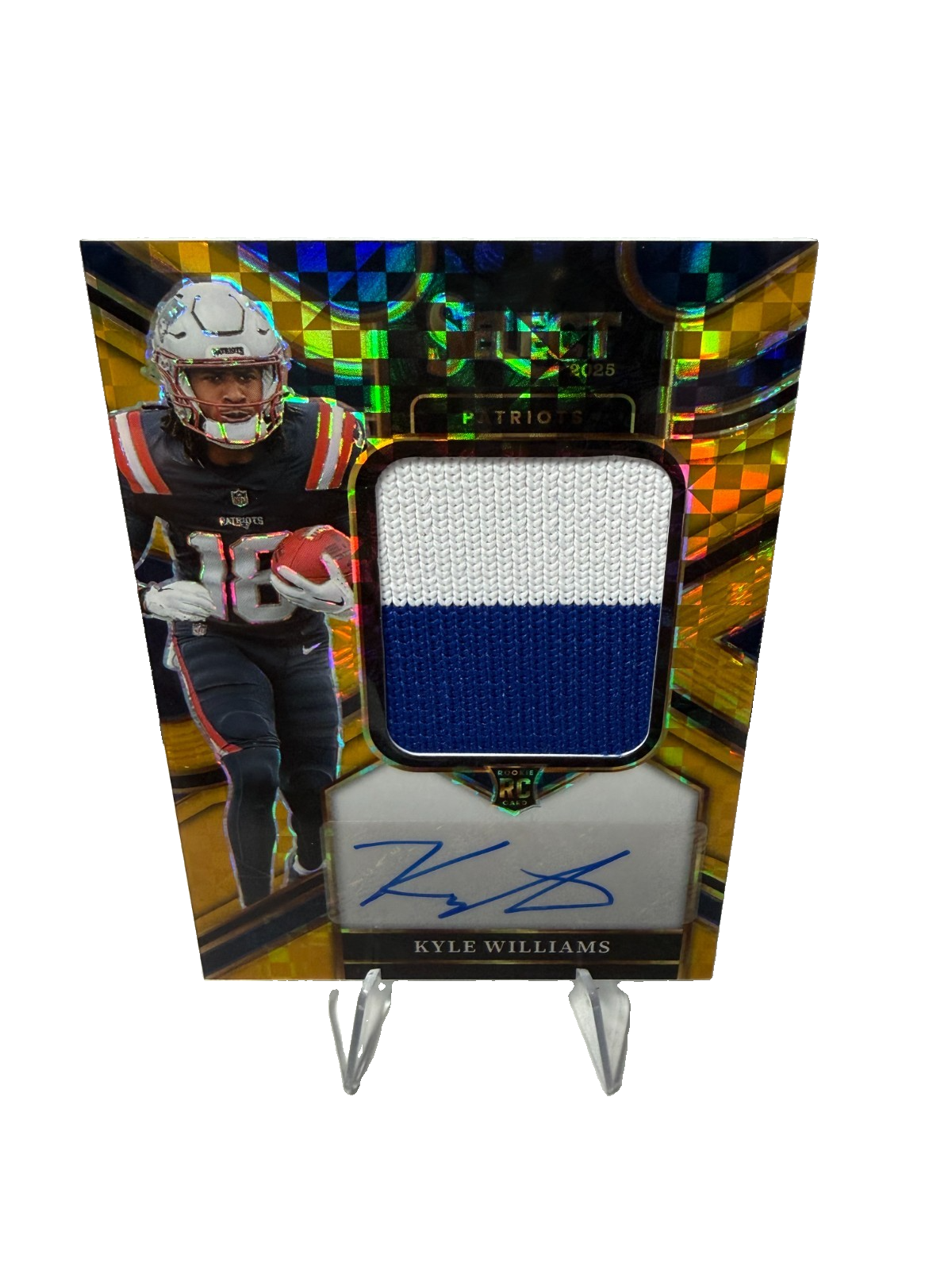 Kyle Williams 2025 Panini Select Jumbo Swatches Gold Checkerboard Auto RC /10