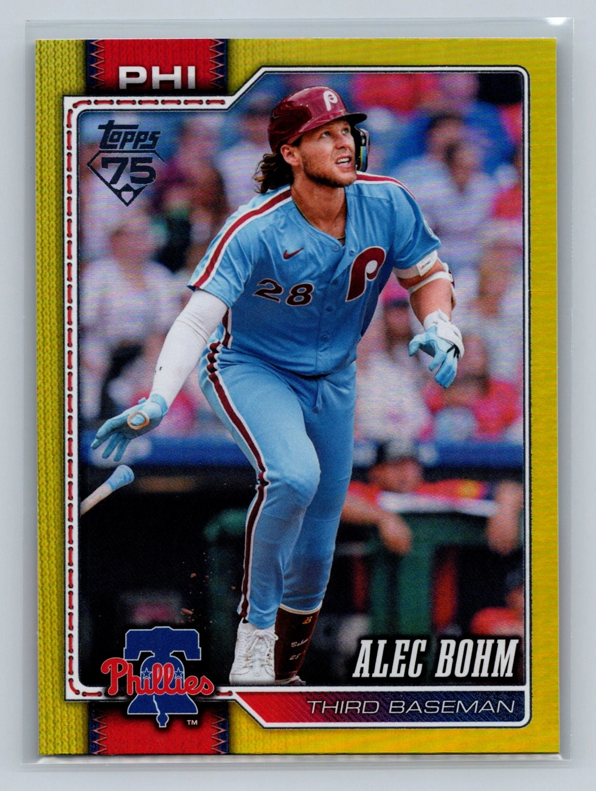 Alec Bohm 2026 Topps Series 2 Yellow Foil /399 #377 Phillies