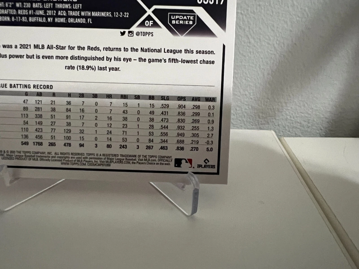 Jesse Winker 2023 Topps Update Jack O' Laterns Halloween Parallel #US319 Brewers