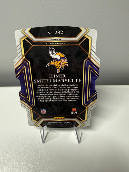 Ihmir Smith-Marsette 2021 Panini Select Concourse Zebra Die Cut Prizm RC #82