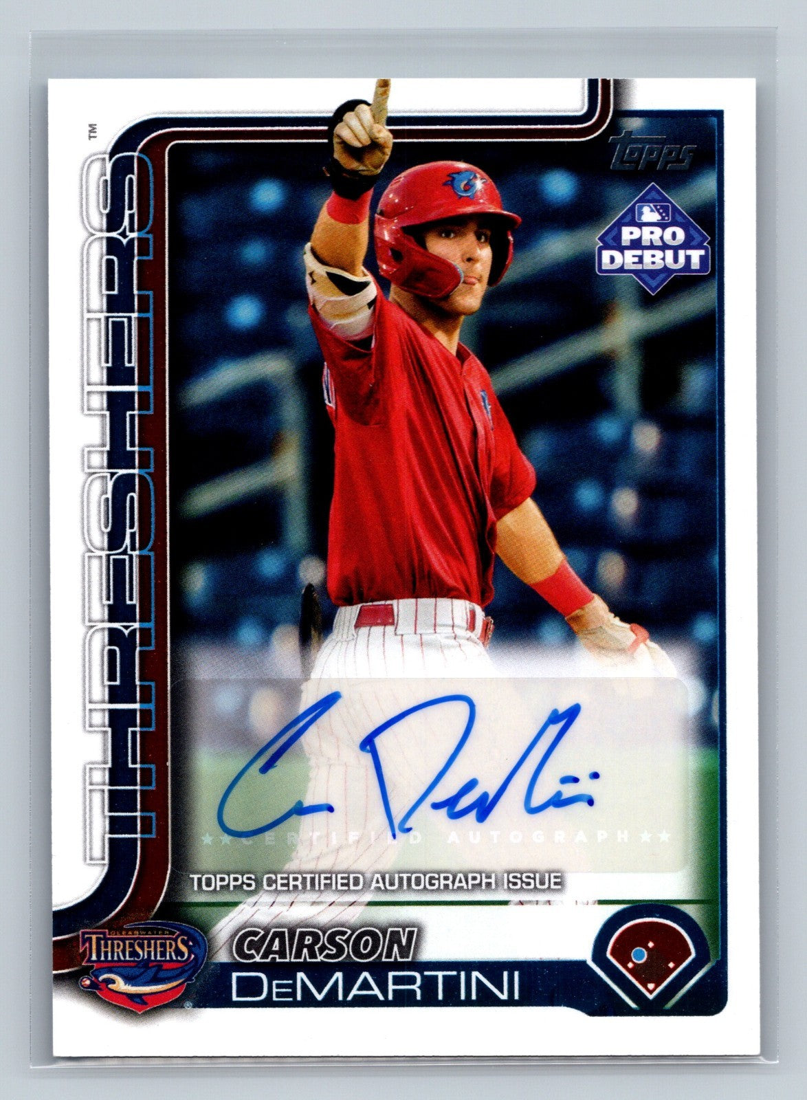 Carson DeMartini 2025 Topps Pro Debut Auto #PD-152 Threshers
