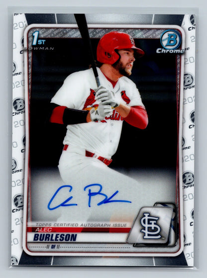 Alec Burleson 2020 Bowman Draft Chrome 1st Auto #CDA-AB Cardinals