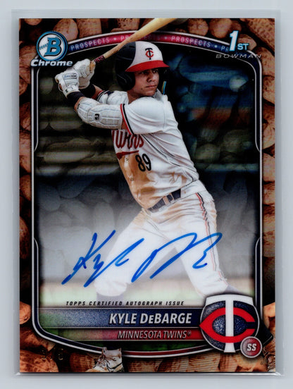 Kyle DeBarge 2025 Bowman Chrome 1st Peanut Refractor Auto /5 #CPA-KD Twins