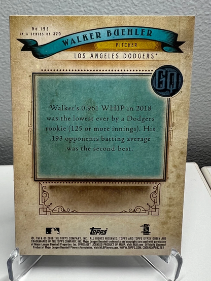 Walker Buehler 2018 Topps Gypsy Queen Green RC #222 Dodgers