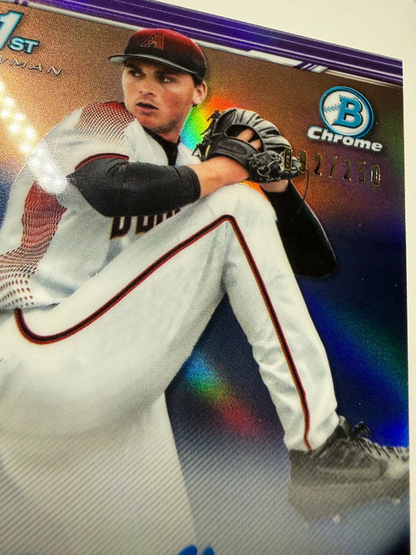 Tommy Henry 2019 Bowman Chrome 1st Purple Refractor Auto /250 #CDA-TH
