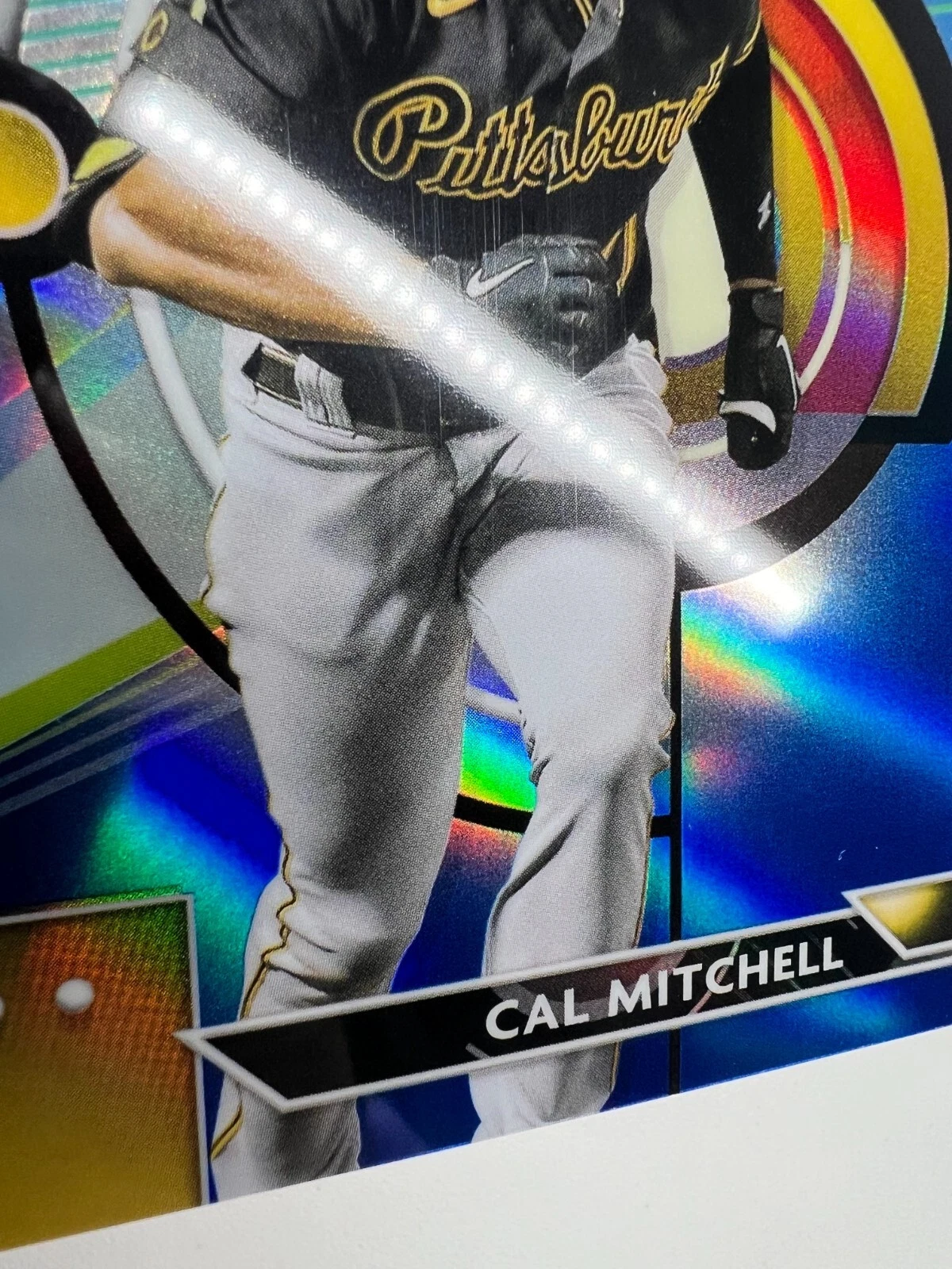Cal Mitchell 2023 Topps Finest Blue Refractor RC /150 #31 Pirates