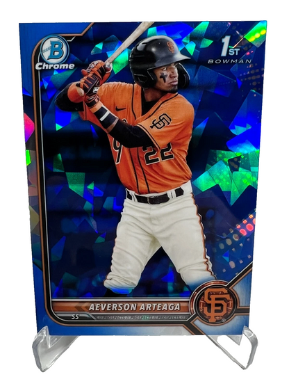 Aeverson Arteaga 2022 Bowman Chrome 1st Sapphire Edition #BCP-82 Giants