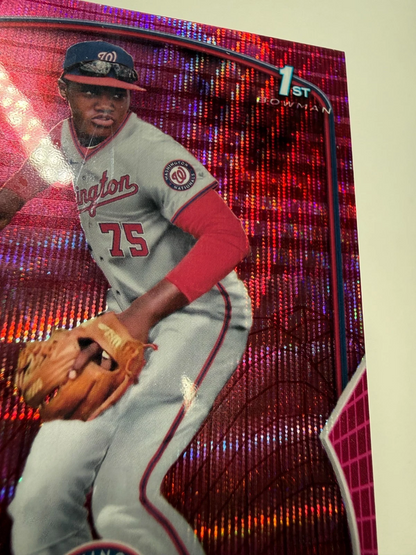 Edwin Solano 2023 Bowman Chrome 1st Fuchsia Wave Refractor /199 #BCP-169