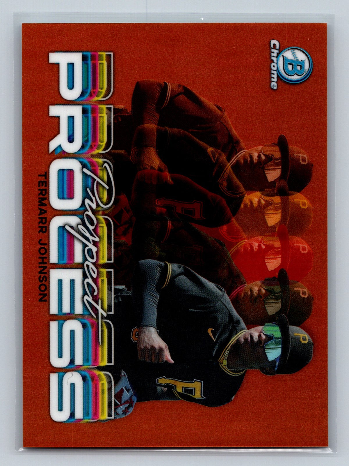 Termarr Johnson 2023 Bowman Chrome Prospect Process Orange Refractor /25 #PRP-8