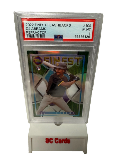 CJ Abrams 2022 Topps Finest Flashbacks Refractor RC #109 PSA 9 MINT