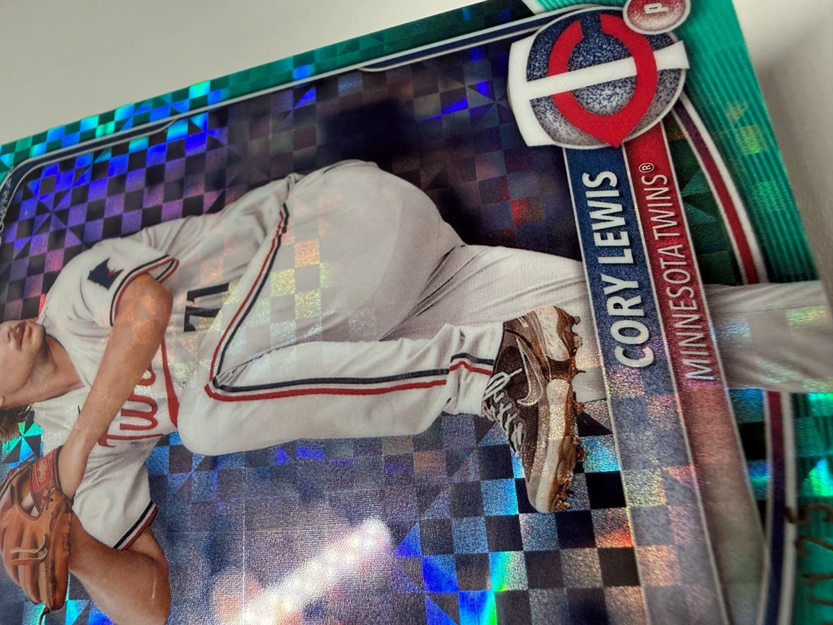 Cory Lewis 2025 Bowman Chrome 1st Aqua X-Fractor /125 #BCP-128 Twins