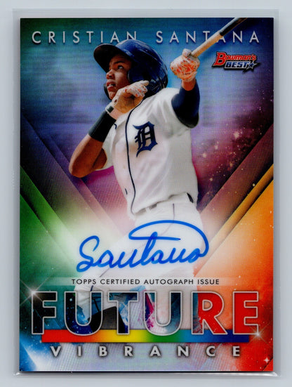 Cristian Santana 2021 Bowmans Best Future Vibrance Auto /150 #BFVA-CS Tigers