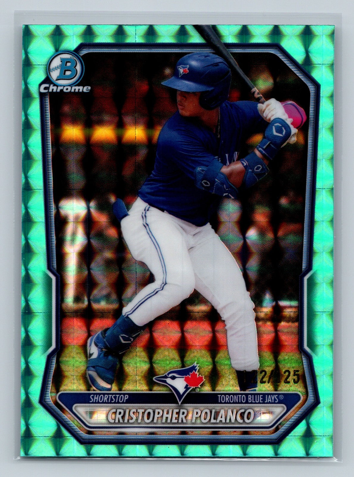 Cristopher Polanco 2026 Bowman Chrome Aqua Geometric Refractor /125 #BCP-34