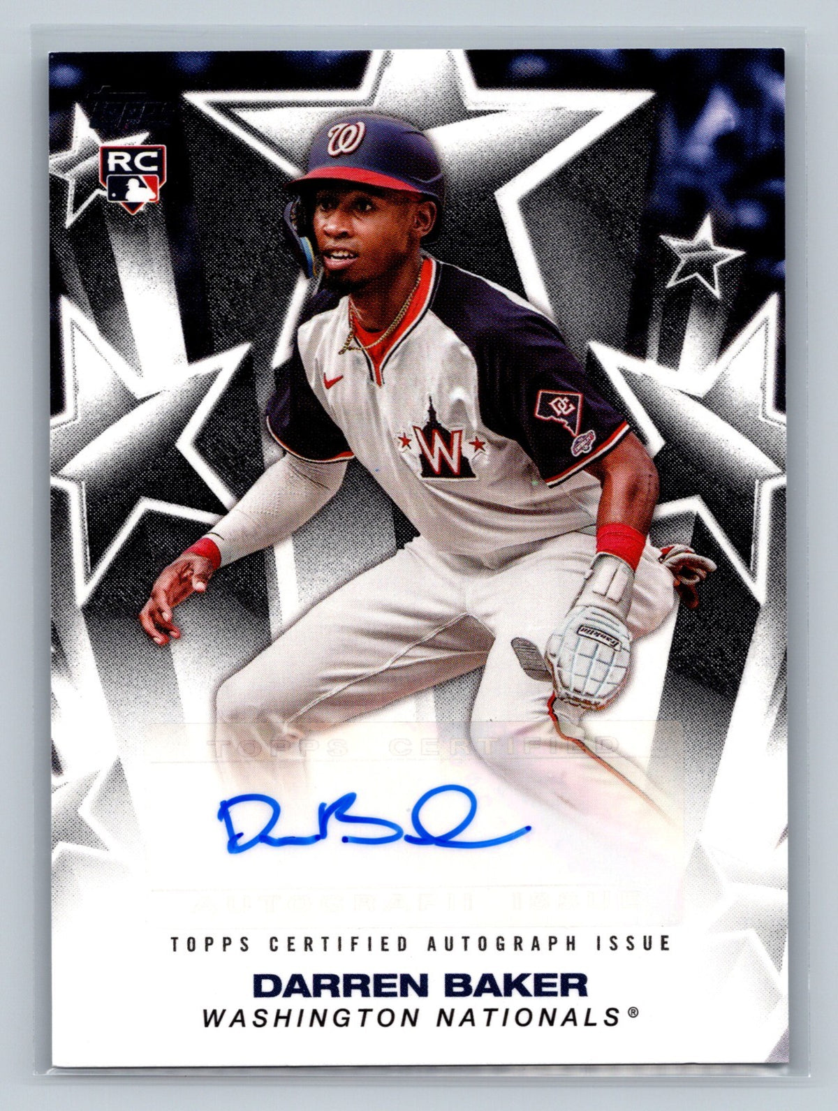 Darren Baker 2025 Topps Baseball Stars Auto RC #BSA-DB Nationals