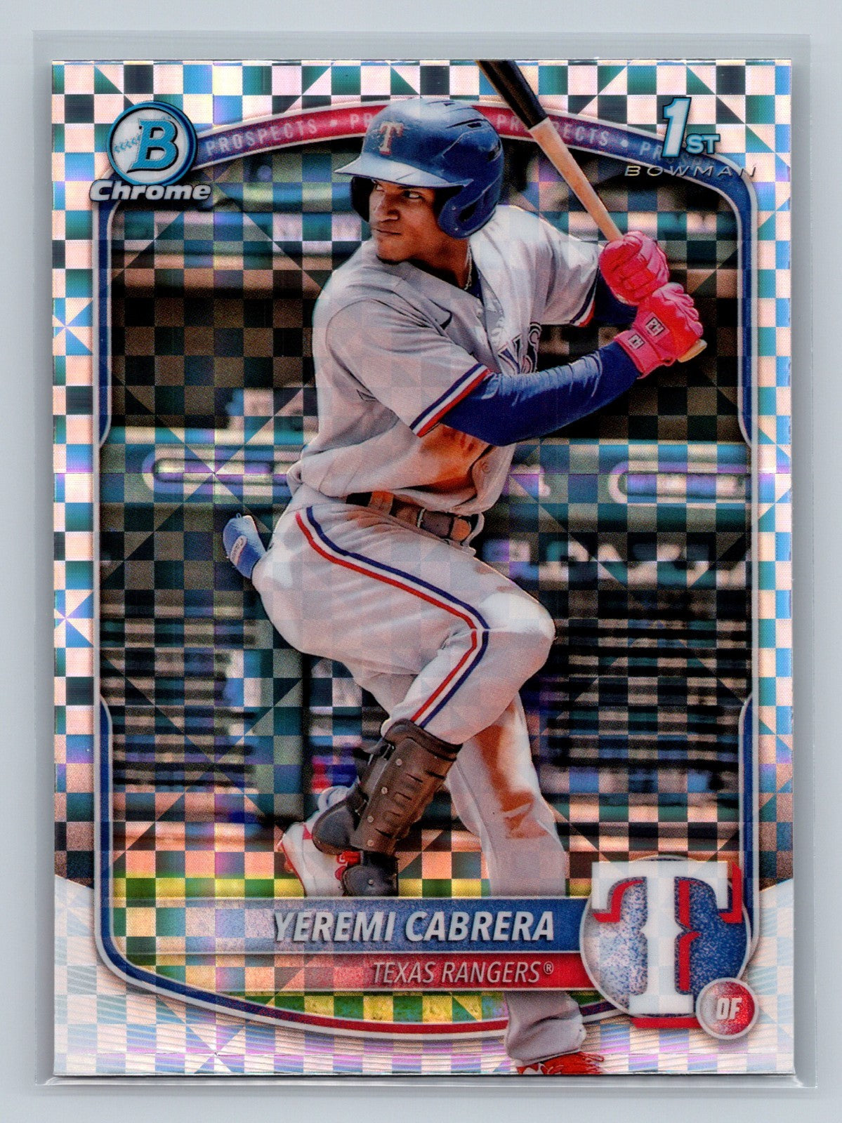 Yeremi Cabrera 2025 Bowman Chrome 1st X-Fractor #BCP-146 Rangers