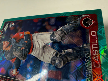 Adrian Del Castillo 2025 Topps Chrome Logofractor Aqua Refractor RC /199 #240