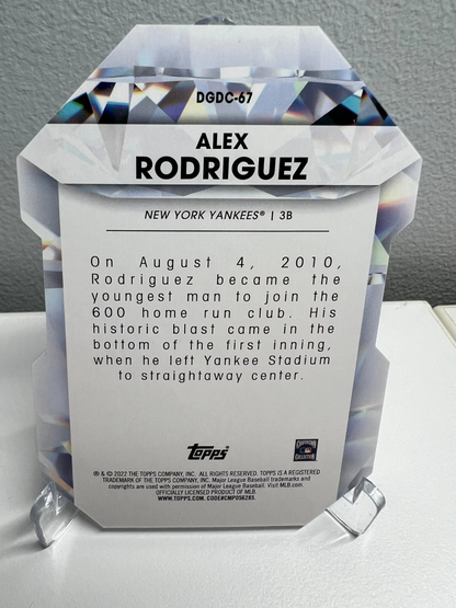 Alex Rodriguez 2022 Topps Update Diamond Greats Die Cuts Card #DGDC-67 Yankees