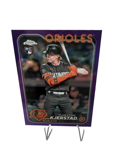 Heston Kjerstad 2024 Topps Chrome Purple Refractor RC /250 #142 Orioles