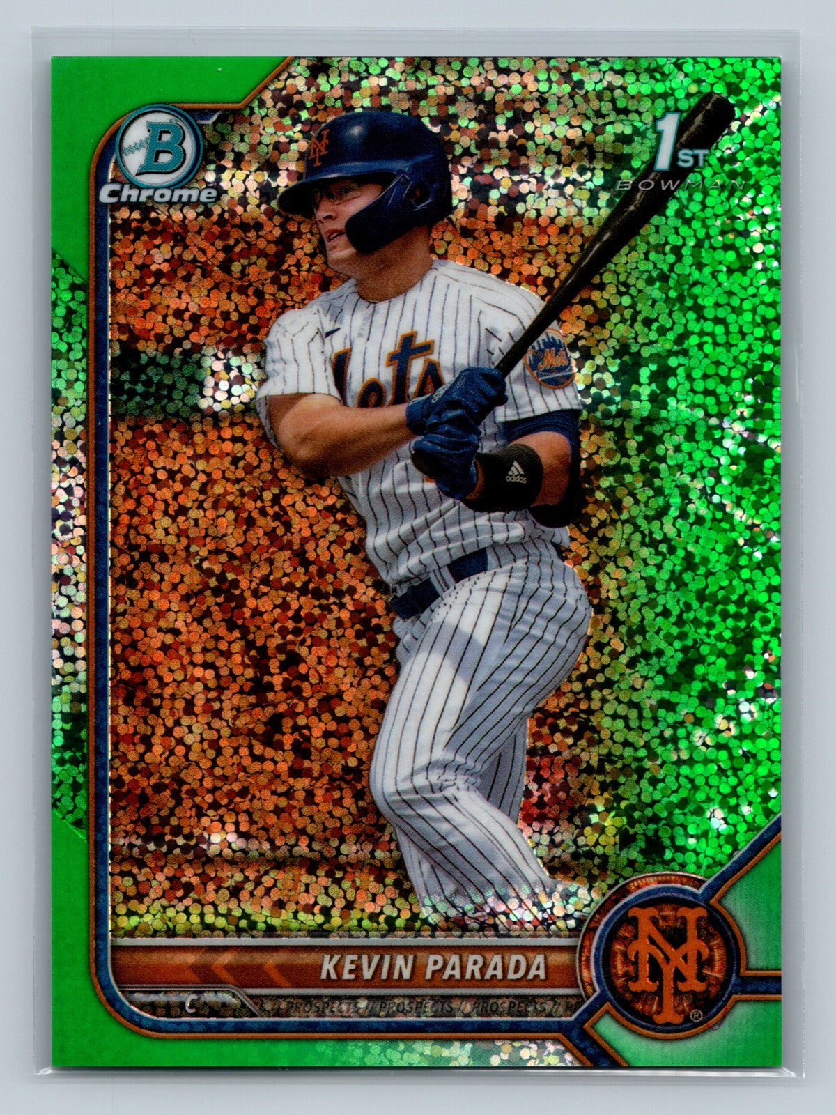 Kevin Parada 2022 Bowman Draft Chrome 1st Green Speckle Refractor /99 #BDC-47