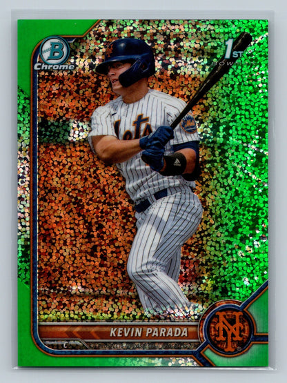 Kevin Parada 2022 Bowman Draft Chrome 1st Green Speckle Refractor /99 #BDC-47