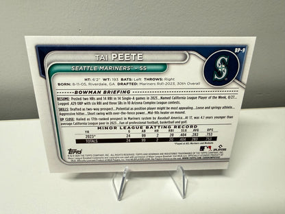 Tai Peete 2024 Bowman Paper Prospect Pink /175 #BP-9 Mariners