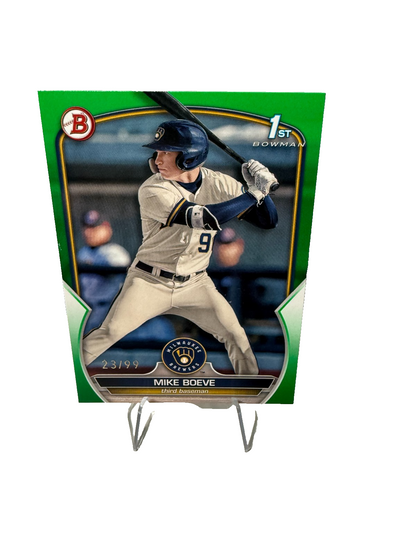 Mike Boeve 2023 Bowman Draft 1st Paper Green /99 #BD-192 Brewers