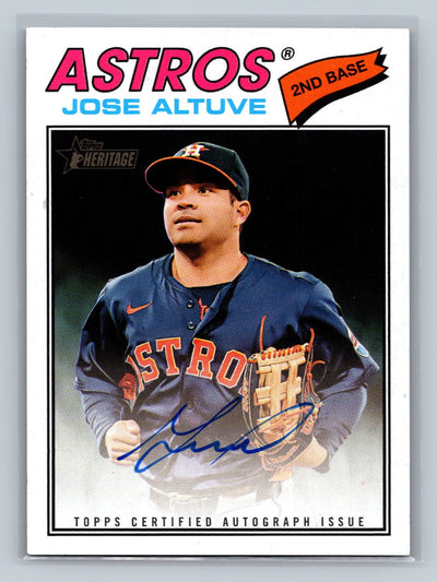 Jose Altuve 2026 Topps Heritage Real One Auto #ROA-JA Astros
