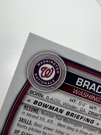 Brady House 2023 Bowman Paper Sky Blue /499 #BP-68 Nationals
