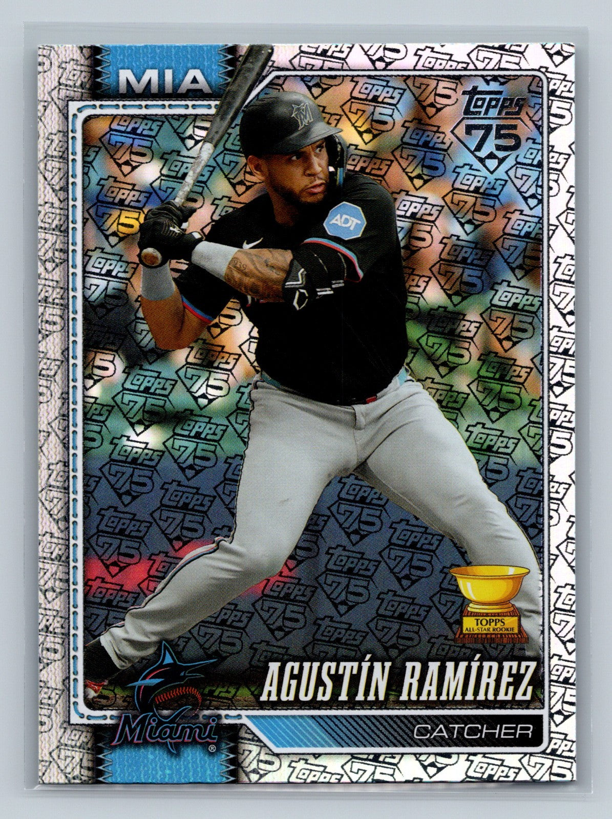 Agustin Ramirez 2026 Topps Series 1 Spring Training Foil Gold Cup /75 #287