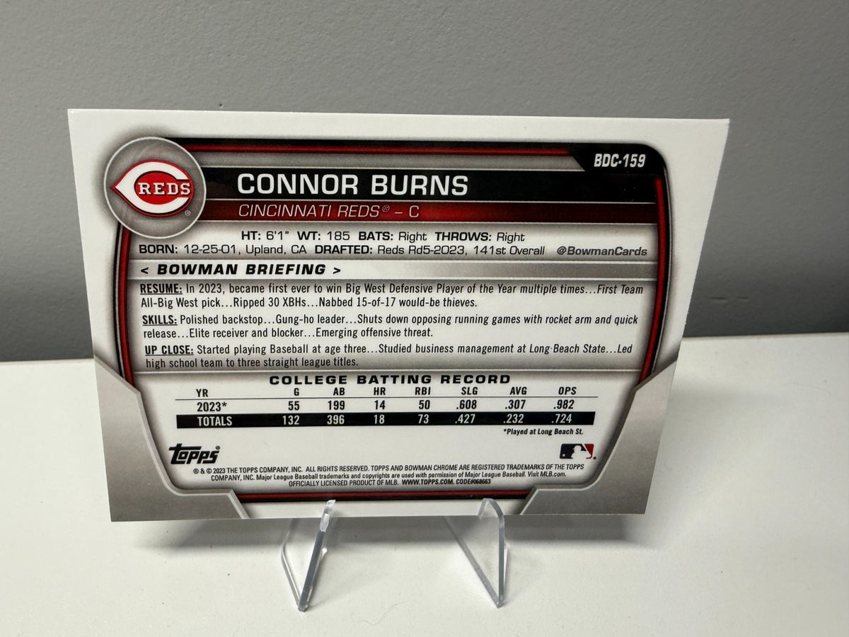 Connor Burns 2023 Bowman Draft Chrome 1st Fuchsia Lunar Refractor /199 #BDC-159