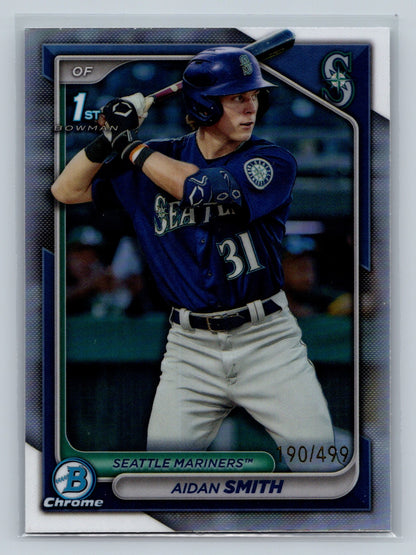 Aidan Smith 2024 Bowman Chrome 1st Refractor /499 #CPA-ASM Mariners
