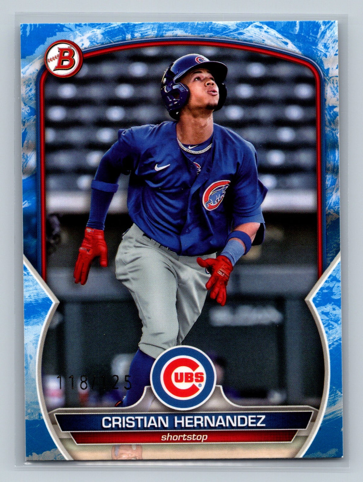 Cristian Hernandez 2023 Bowman Paper Prospects Blue Pattern /125 #BP-24 Cubs