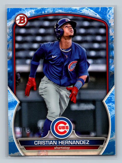 Cristian Hernandez 2023 Bowman Paper Prospects Blue Pattern /125 #BP-24 Cubs